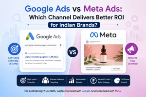 Google Ads vs Meta Ads ROI comparison for Indian brands